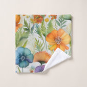 Wildblumen für die französische Landesdekoration Badhandtuch Set (Waschlappen)