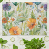 Wildblumen für die französische Landesdekoration Geschirrtuch (Gefaltet)