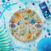 Wildblumen für die französische Landesdekoration Pappteller (Party)