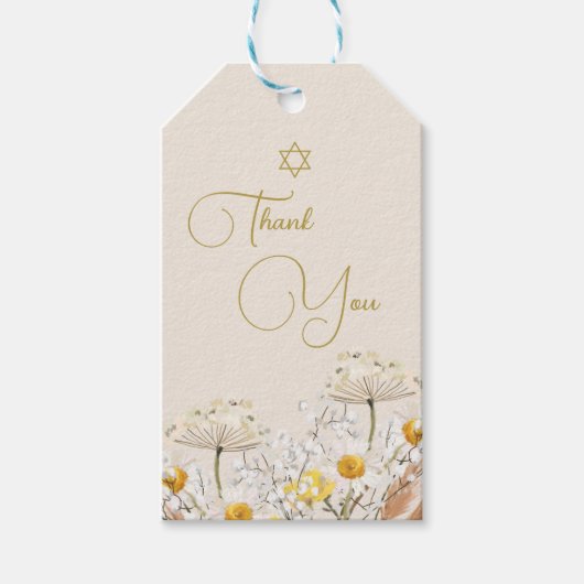 Wildblumen für die jüdische Kindernahrung Danke Geschenkanhänger (Vorderseite)