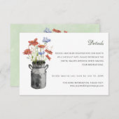 Wildblumen für die Rustikalis RSVP Karte (Vorne/Hinten)