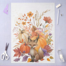 Wildblumen für große Wasserfarben Pumpkins & Fox