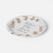 Wildblumen für Herbst Aquarellpapier Teller Party (Schrägansicht)