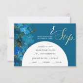 Wildblumen für künstlerisch blaues Wasser RSVP Karte (Vorderseite)