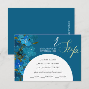 Wildblumen für künstlerisch blaues Wasser RSVP Karte