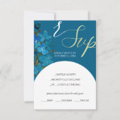 Wildblumen für künstlerisch blaues Wasser RSVP Karte (Vorderseite)