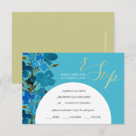 Wildblumen für künstlerisch blaues Wasser RSVP Karte