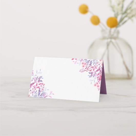 Wildblumen für lila Länder Platzkarte (Rückseite)