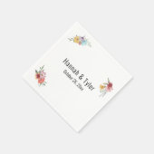 Wildblumen für mehrfarbige Wasserfarben Personalis Serviette (Ecke)