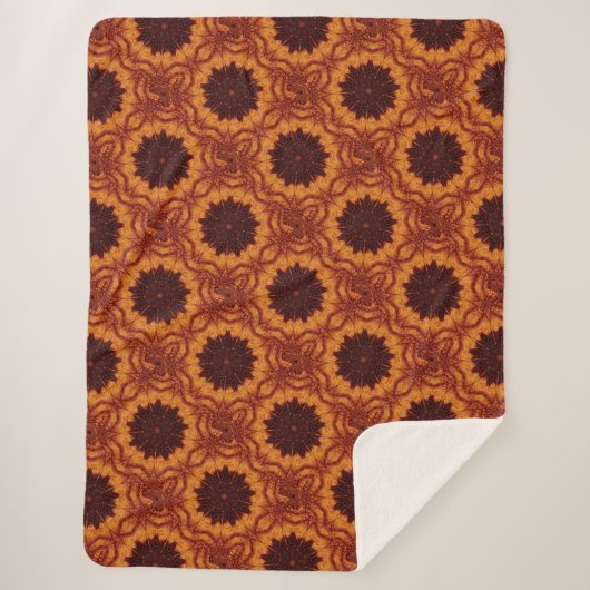 Wildblumen für Schwarz und Gold 2 Sherpadecke (Vorderseite)