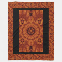 Wildblumen für Schwarz und Gold 3 Fleecedecke