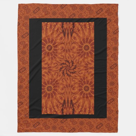 Wildblumen für Schwarz und Gold 8 Fleecedecke (Vorderseite)