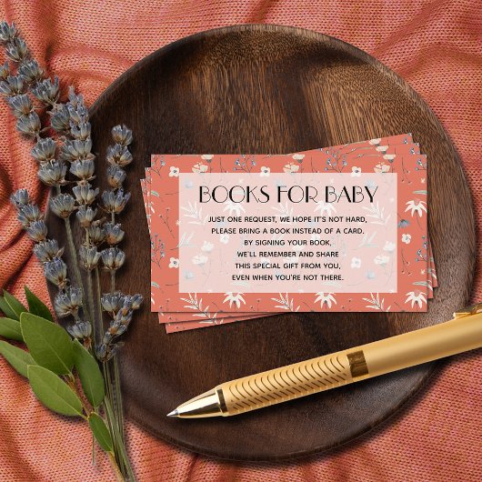 Wildblumen für Terracotta-Babybuchanfragen Begleitkarte