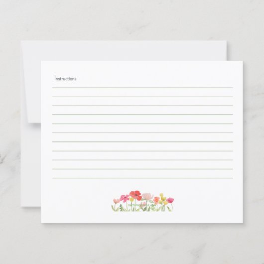 Wildblumen für Wasserfarben (Rückseite)