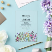 Wildblumen für Wasserfarben Acryleinladungen (In Situ (Hochzeit))