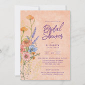 Wildblumen für Wasserfarben Boho Einladung (Vorderseite)