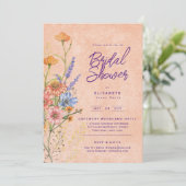 Wildblumen für Wasserfarben Boho Einladung (Stehend Vorderseite)