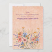 Wildblumen für Wasserfarben Boho Einladung (Rückseite)