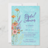 Wildblumen für Wasserfarben Boho Einladung (Vorderseite)