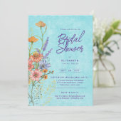 Wildblumen für Wasserfarben Boho Einladung (Stehend Vorderseite)