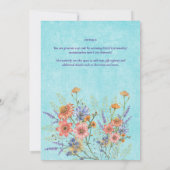 Wildblumen für Wasserfarben Boho Einladung (Rückseite)
