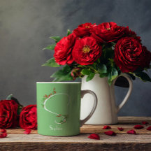 Wildblumen für Wasserfarben Buchstabe S Tasse für 
