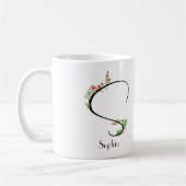 Wildblumen für Wasserfarben Buchstaben S Tasse (Links)