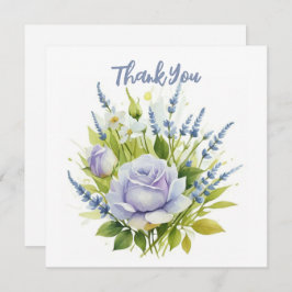 Wildblumen für Wasserfarben Dankeskarte