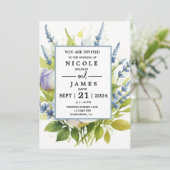 Wildblumen für Wasserfarben Einladung (Stehend Vorderseite)