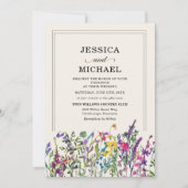 Wildblumen für Wasserfarben Einladung (Vorderseite)