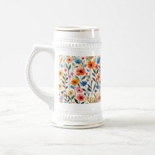 Wildblumen für Wasserfarben - Hintergrund-99033 Bierglas