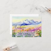 Wildblumen für Wasserfarben Karte (Vorderseite/Rückseite Beispiel)
