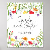 Wildblumen für Wasserfarben Karten und Geschenkpos Poster (Vorne)