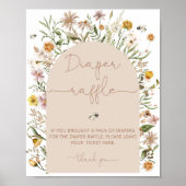 Wildblumen für Wasserfarben Kinderdusche Windelwas Poster (Vorne)