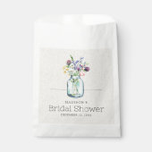 Wildblumen für Wasserfarben Linen Boho Brautparty Geschenktütchen (Vorderseite)