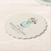 Wildblumen für Wasserfarben Linen Boho Brautparty Untersetzer (angewinkelt)