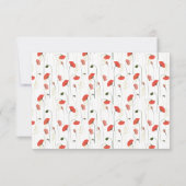 Wildblumen für Wasserfarben Mohnfarben Benutzerdef Dankeskarte (Rückseite)