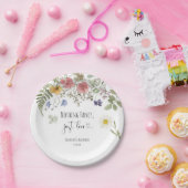 Wildblumen für Wasserfarben Pappteller (Party)