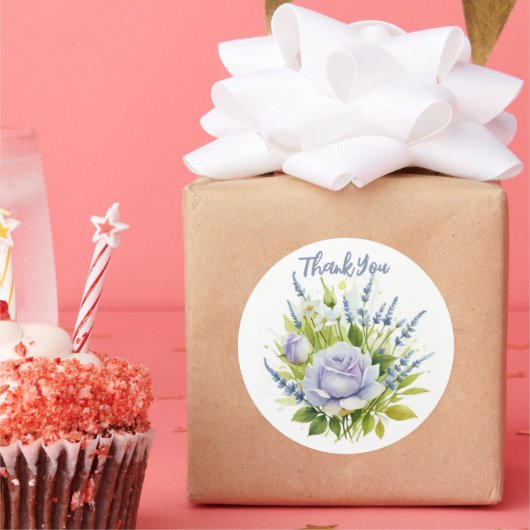 Wildblumen für Wasserfarben Runder Aufkleber (Party)