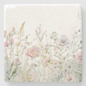 Wildblumen für Wasserfarben Steinuntersetzer (Vorderseite)