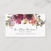 Wildblumen für Wasserfarben Visitenkarte (Vorderseite)