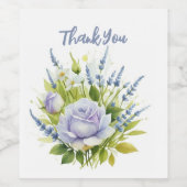 Wildblumen für Wasserfarben Weinetikett (Einzelnes Label)