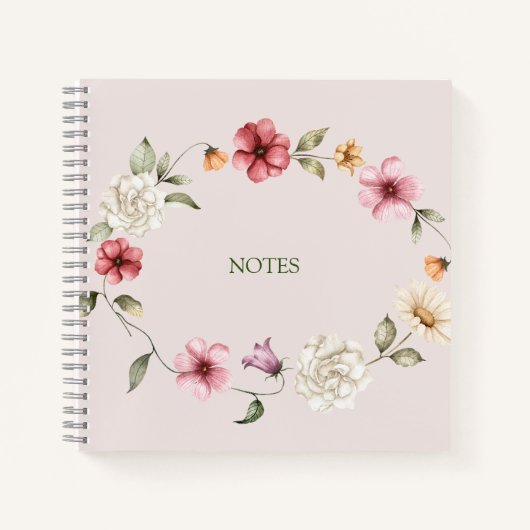 Wildblumen für Wasserfarbfelder, Folientaste Notizblock (Vorderseite)