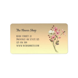 Wildblumen für weibliche Wasserfarben Adressaufkleber