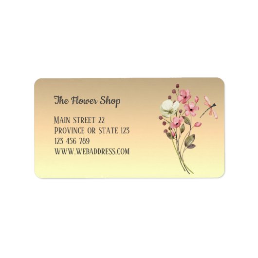 Wildblumen für weibliche Wasserfarben Adressaufkleber (Vorne)