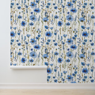Wildblumen für weißes blaues Wasser #2 Tapete
