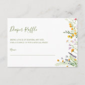 Wildblumen für Windeln Raffle Kinderdusche Begleitkarte (Vorderseite)