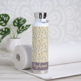 Wildblumen-Gänseblümchen-Cottagecore-Floral-Monogr Trinkflasche