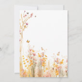 Wildblumen Garden Brautparty Einladung (Rückseite)