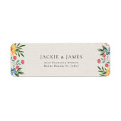 Wildblumen Garden Floral Wedding Rücksendeadresse (Vorne)